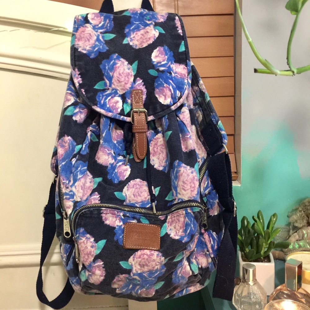 VS PINK floral backpack